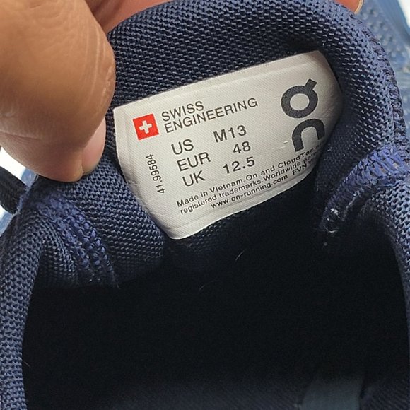 On Cloud Cloudswift Cloudtec Running Shoes Blue Helion Men’s Size 13 - Picture 9 of 12